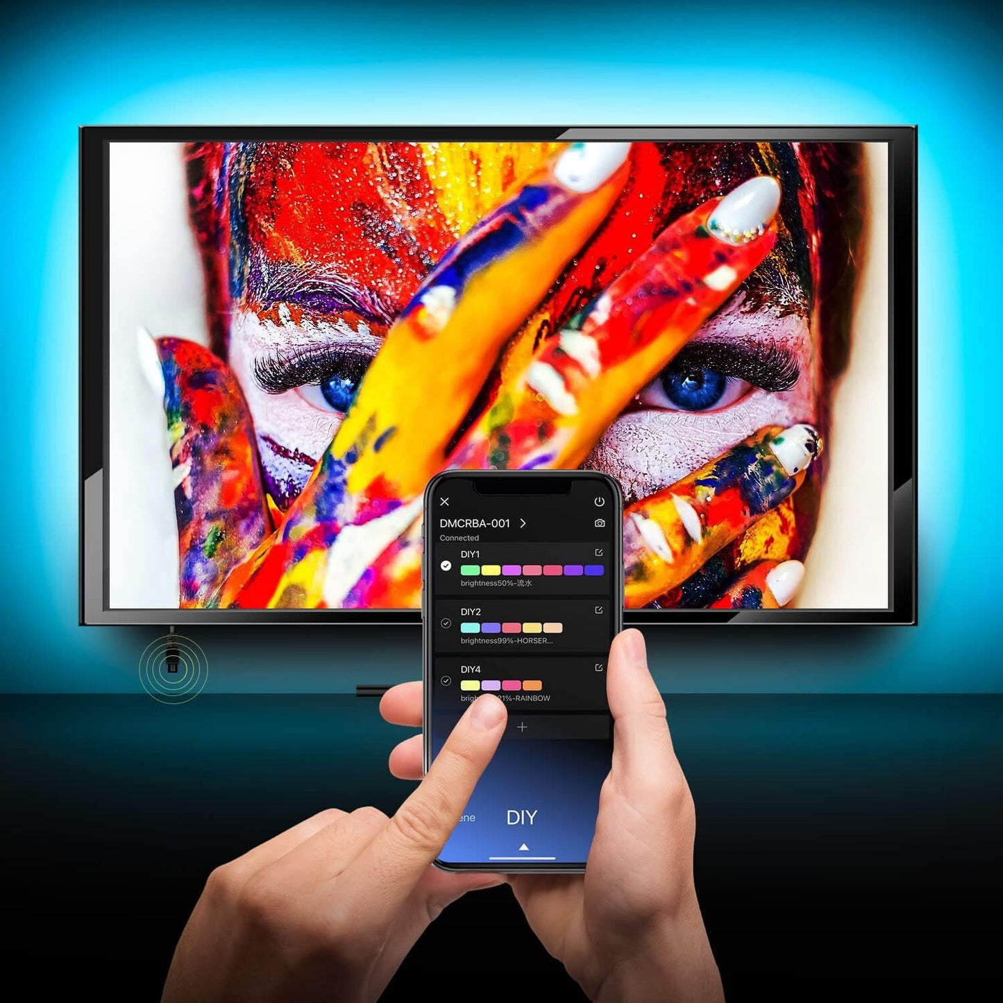 Led TV Hintergrundbeleuchtung 55 Bis 75 Zoll Smart Led App Steuerbar