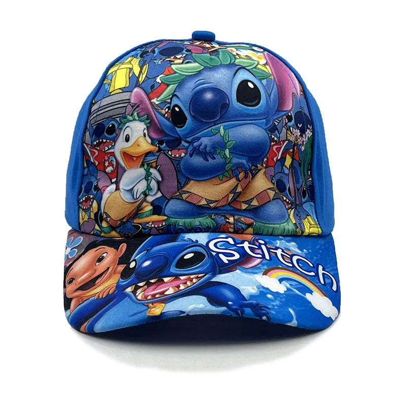 Disney Stitch Baseball Cap Cartoon Sunscreen Hat Sports Golf Cap Breathable Boy Girl Hip Hop Cap Anime Snapback Casual Hats Gift