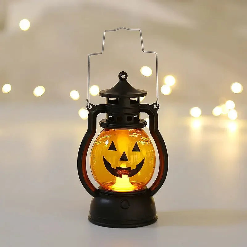 Halloween Decor for Home Led Candles Tea Light Pumpkin Ghost Hanging LED Lantern Lamp Horror Props Halloween Party Bar Decor
