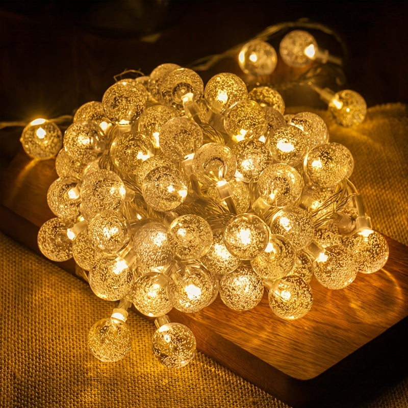 1pc LED Bubble Ball Lamp Series Of Crystal Ball Lamp Room Outdoor Garden Decoration Eid Al-Adha Mubarak