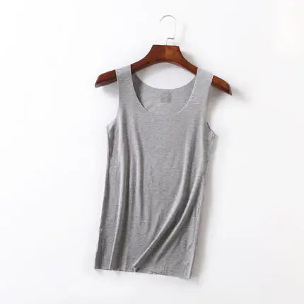 High Quality 2022Summer Solid Seamless Women Tank Tops Soft Modal Vest Sleeveless T Shirt Female White Tanks No-trace TOPS