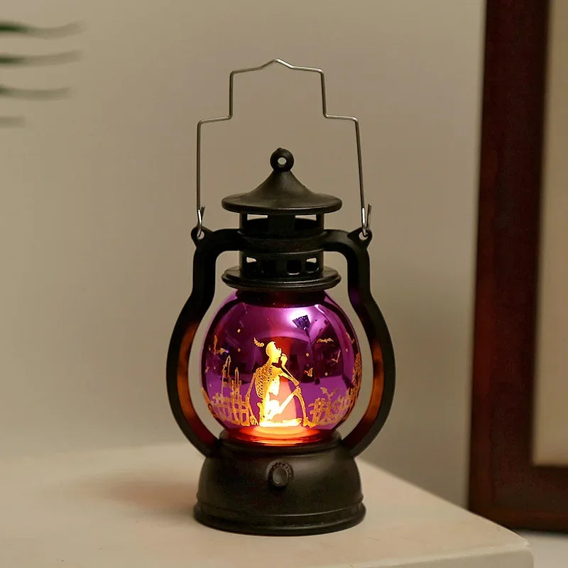 Halloween Decor for Home Led Candles Tea Light Pumpkin Ghost Hanging LED Lantern Lamp Horror Props Halloween Party Bar Decor