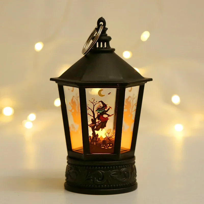 Halloween Decor for Home Led Candles Tea Light Pumpkin Ghost Hanging LED Lantern Lamp Horror Props Halloween Party Bar Decor