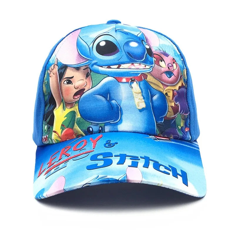 Disney Stitch Baseball Cap Cartoon Sunscreen Hat Sports Golf Cap Breathable Boy Girl Hip Hop Cap Anime Snapback Casual Hats Gift
