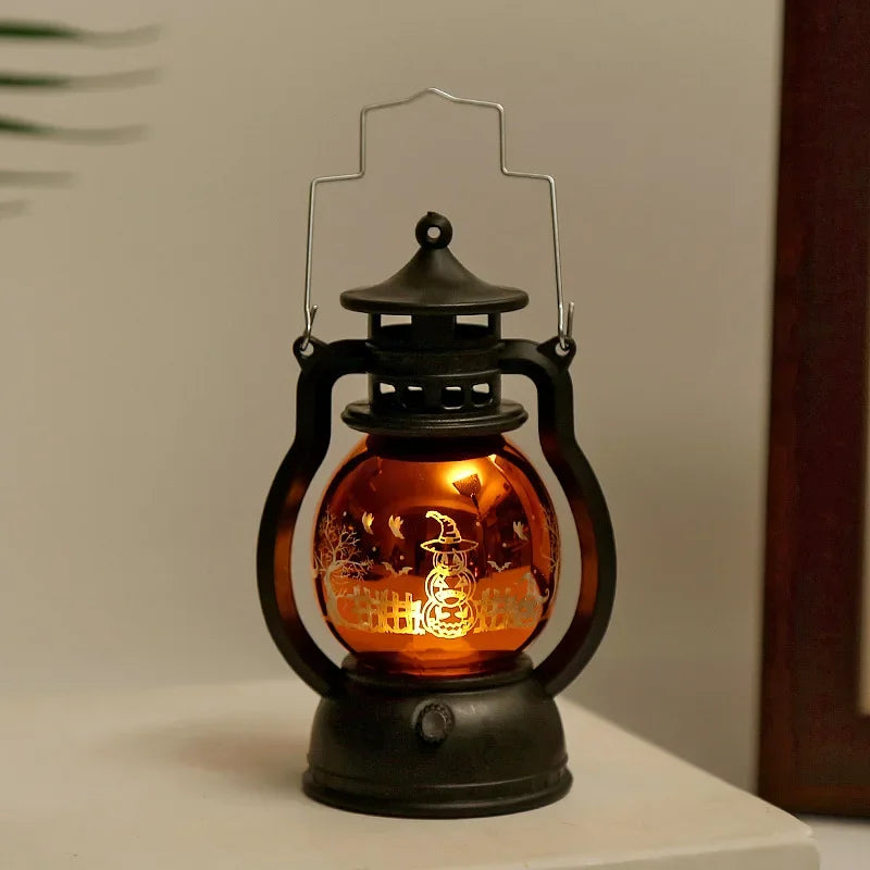 Halloween Decor for Home Led Candles Tea Light Pumpkin Ghost Hanging LED Lantern Lamp Horror Props Halloween Party Bar Decor
