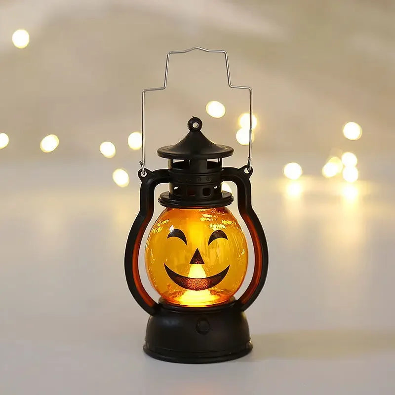 Halloween Decor for Home Led Candles Tea Light Pumpkin Ghost Hanging LED Lantern Lamp Horror Props Halloween Party Bar Decor