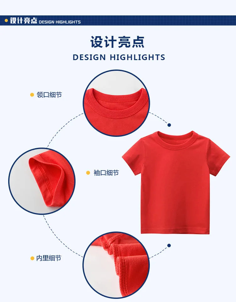 Disney Stitch Kids Cotton T-shirt Anime Cartoon Printed Pink Pullover Summer Boys Girls Comfortable Breathable Top Birthday Gift