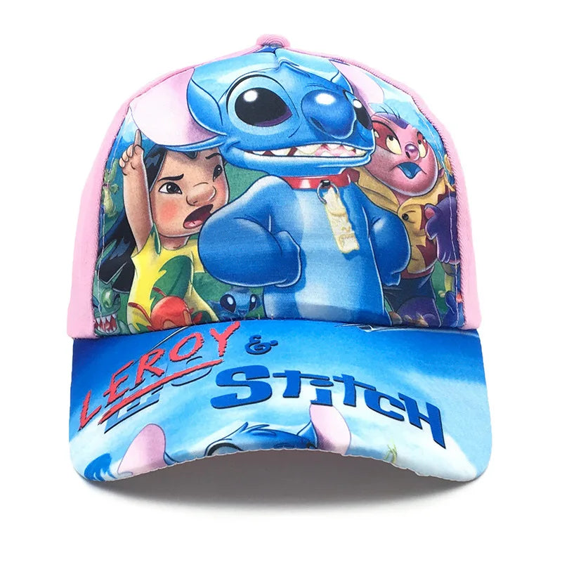 Disney Stitch Baseball Cap Cartoon Sunscreen Hat Sports Golf Cap Breathable Boy Girl Hip Hop Cap Anime Snapback Casual Hats Gift
