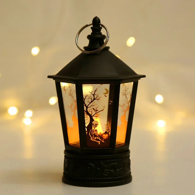 Halloween Decor for Home Led Candles Tea Light Pumpkin Ghost Hanging LED Lantern Lamp Horror Props Halloween Party Bar Decor