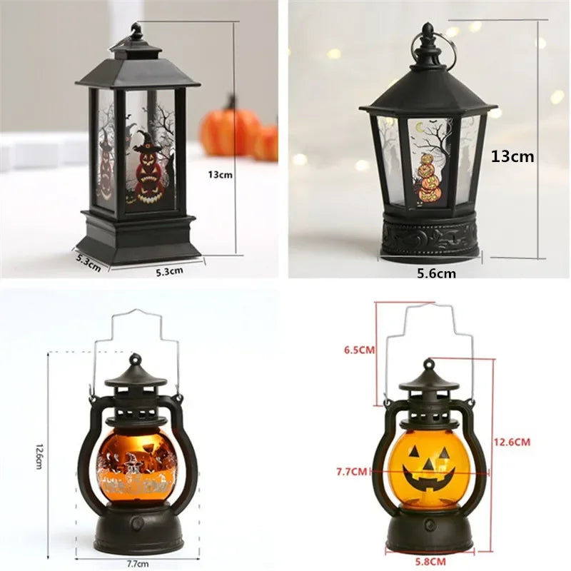 Halloween Decor for Home Led Candles Tea Light Pumpkin Ghost Hanging LED Lantern Lamp Horror Props Halloween Party Bar Decor
