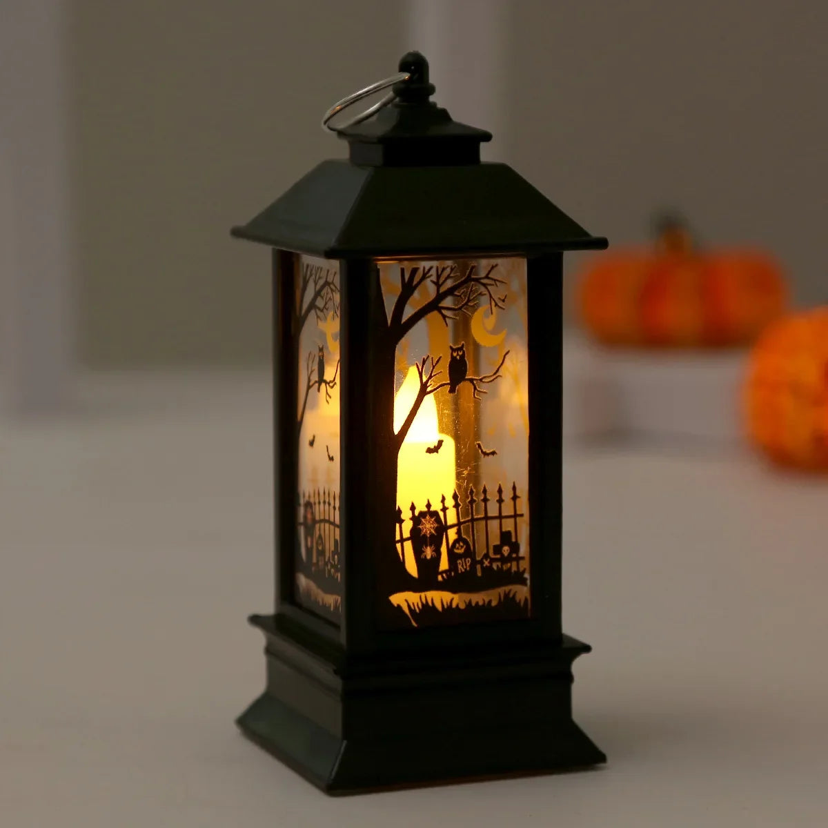 Halloween Decor for Home Led Candles Tea Light Pumpkin Ghost Hanging LED Lantern Lamp Horror Props Halloween Party Bar Decor