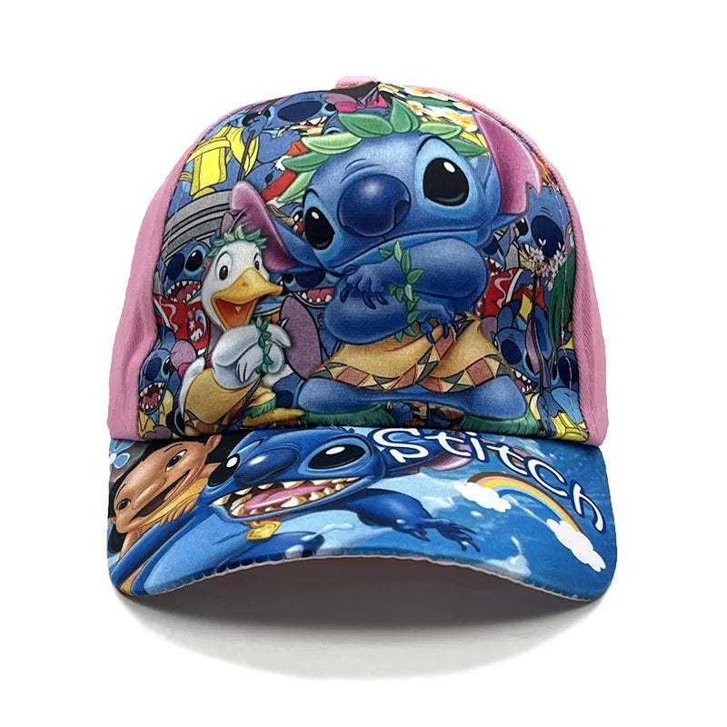 Disney Stitch Baseball Cap Cartoon Sunscreen Hat Sports Golf Cap Breathable Boy Girl Hip Hop Cap Anime Snapback Casual Hats Gift