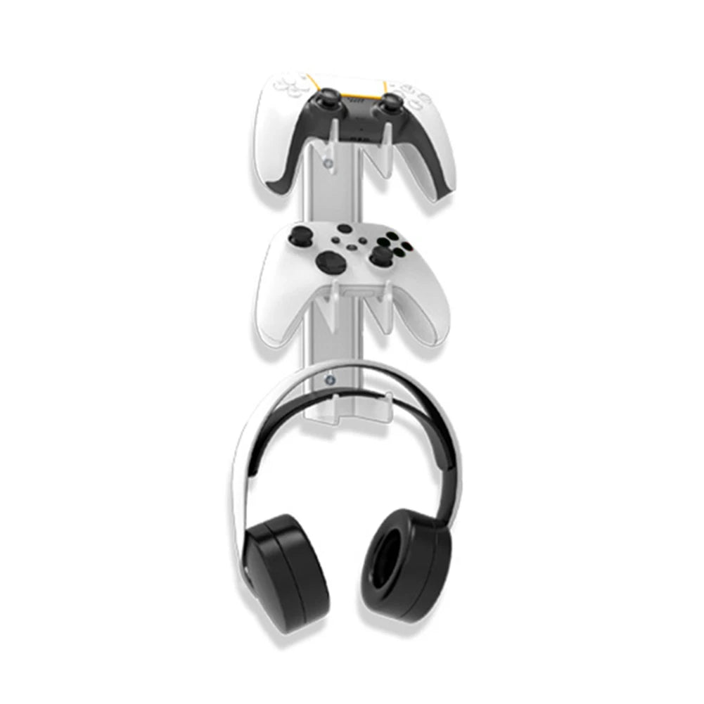 Transparent Game Controller Bracket Mount Space Saving Wall Mounted Gaming Headset Holder Storage Rack for PS4/PS3/Xbox/Switch