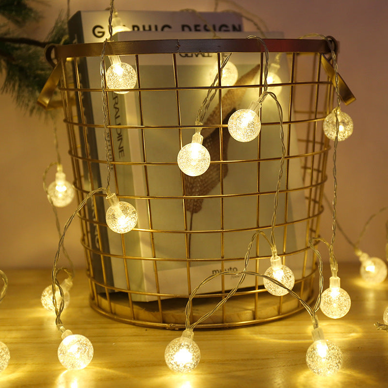 1pc LED Bubble Ball Lamp Series Of Crystal Ball Lamp Room Outdoor Garden Decoration Eid Al-Adha Mubarak