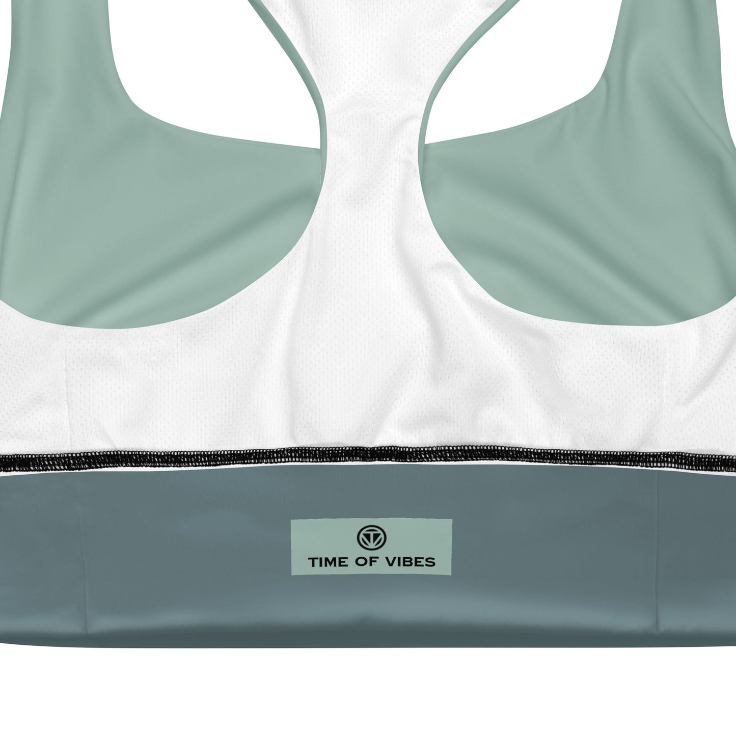 TOV Langer Sport-BH | VIBES (Graublau/Türkis)