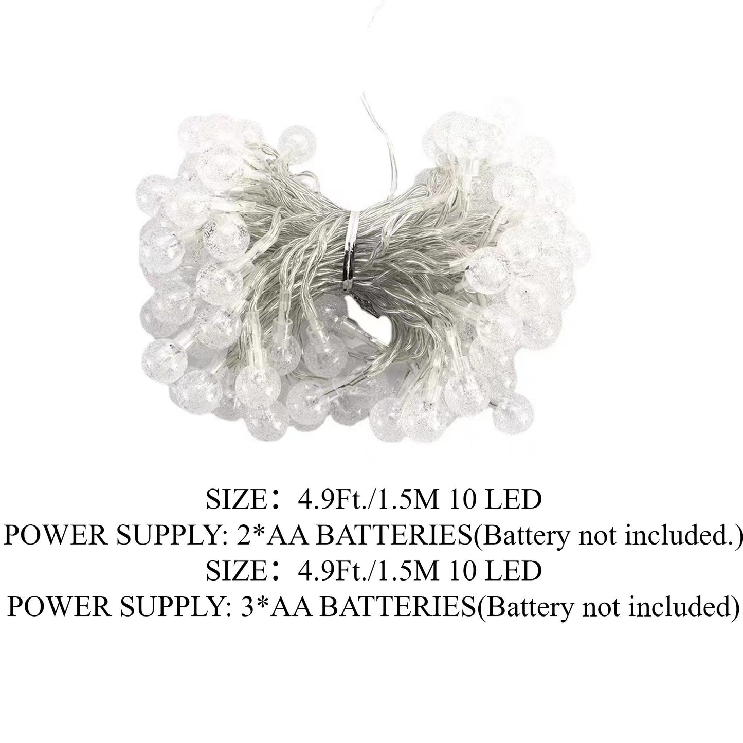 1pc LED Bubble Ball Lamp Series Of Crystal Ball Lamp Room Outdoor Garden Decoration Eid Al-Adha Mubarak